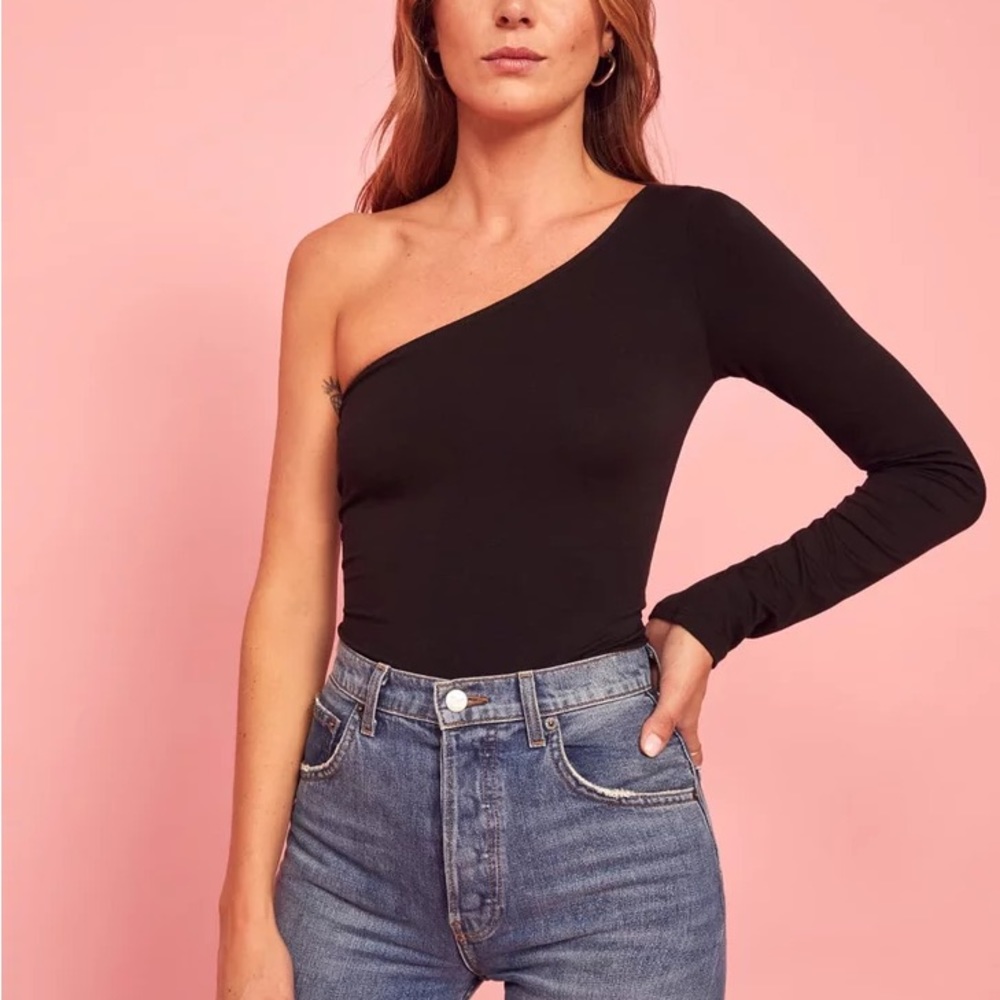 Reformation Marnie Top Black Small